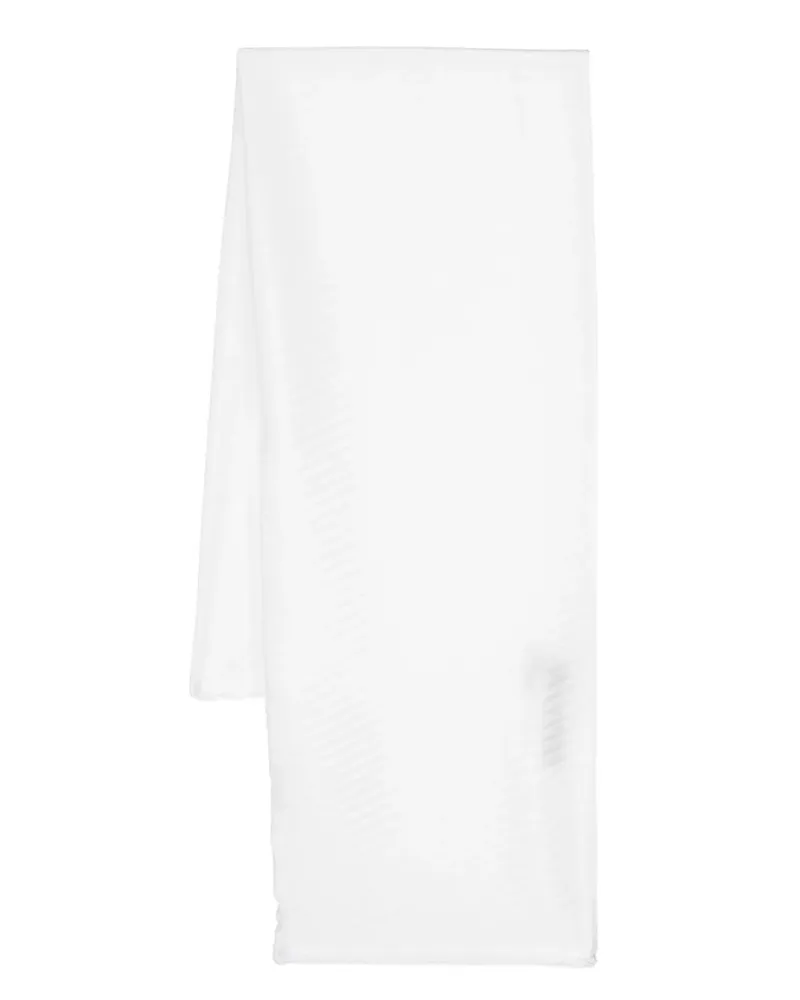 Emporio Armani Plissierter Schal - Weiß Weiß