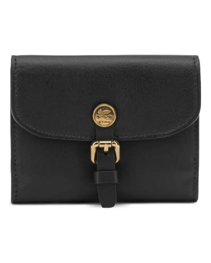 Etro Small Pony Portemonnaie mit Schnalle - Schwarz Schwarz