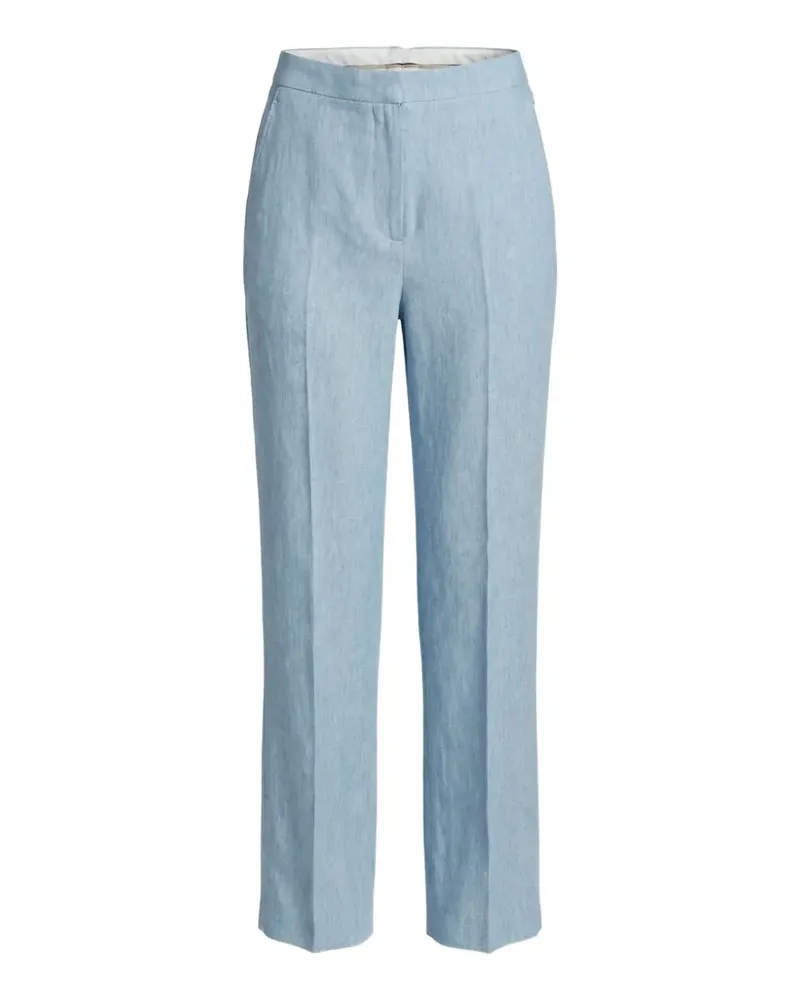 Tagliatore pressed-crease linen trousers - Blau Blau