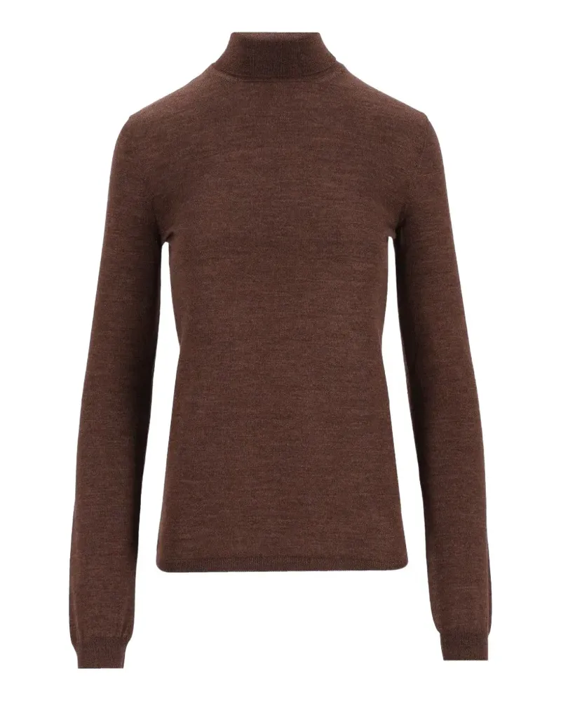 Maison Margiela wool silk underpinnings turtleneck - Braun Braun