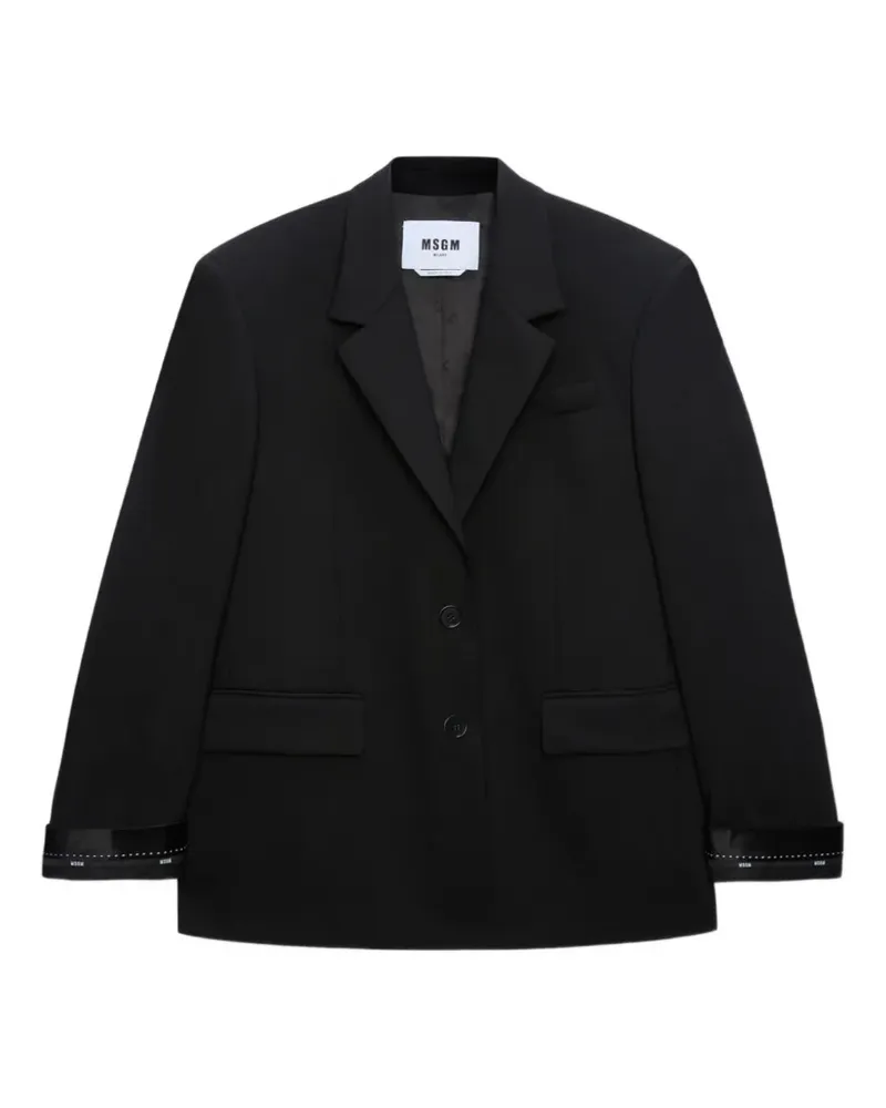 MSGM buttoned embellished-details blazer - Schwarz Schwarz