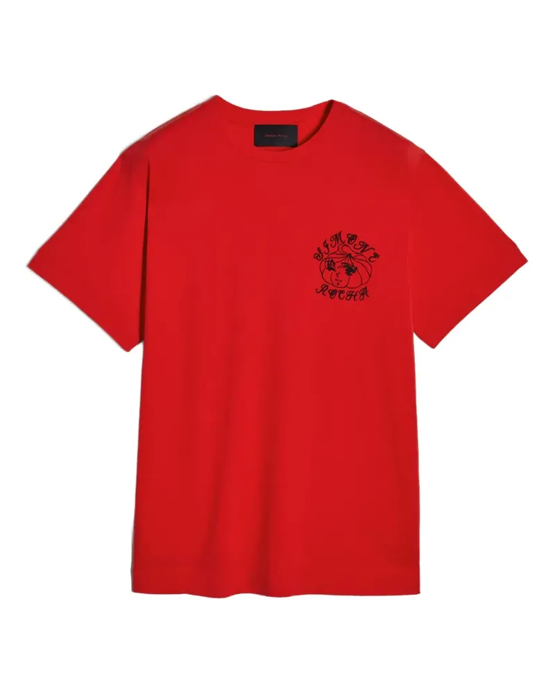 Simone Rocha Dim Sum T-Shirt mit Logo-Print - Rot Rot