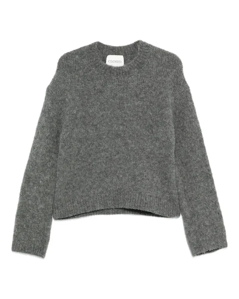 Closed round-neck sweater - Grau Grau