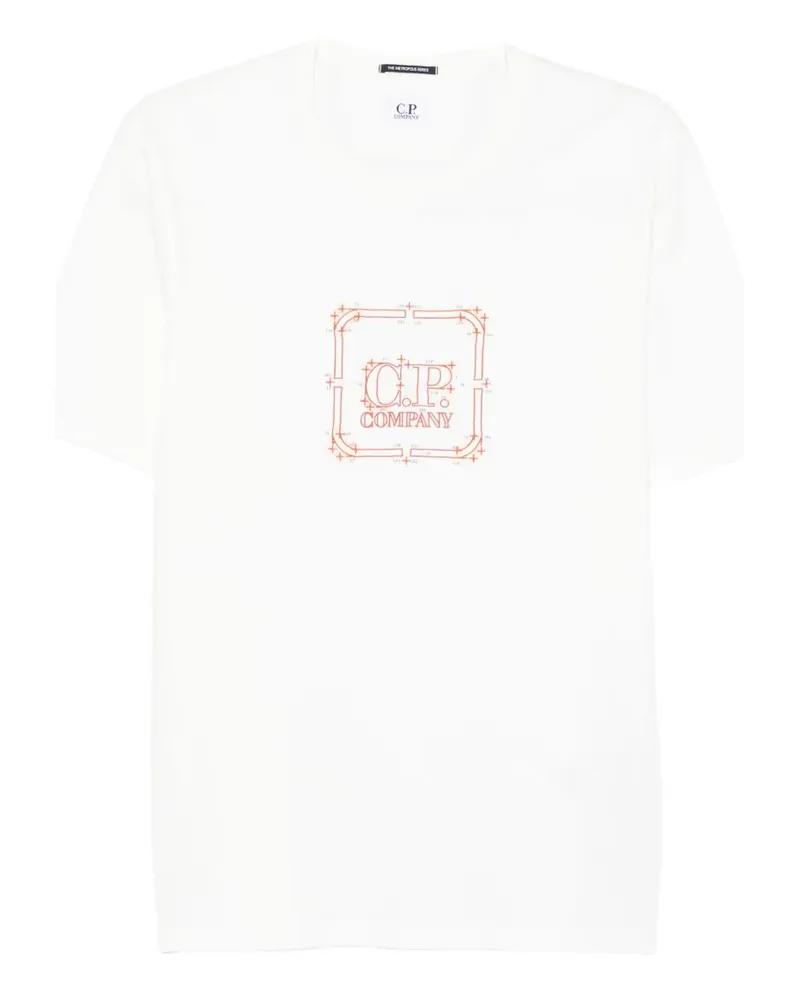 C.P. Company T-Shirt mit Logo-Print - Weiß Weiß