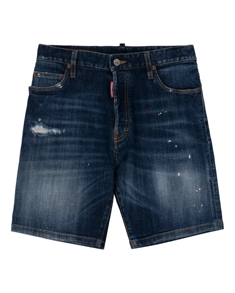 Dsquared2 Mittelgroße Easy Red Spots Marine Shorts - Blau Blau