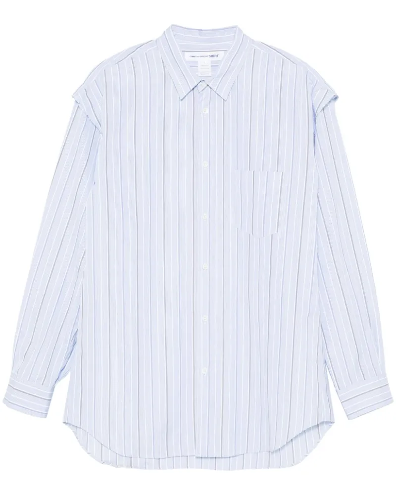 Comme des Garçons Gestreiftes Hemd - Blau Blau