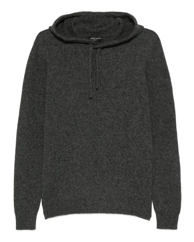 Roberto Collina knitted hoodie - Grau Grau