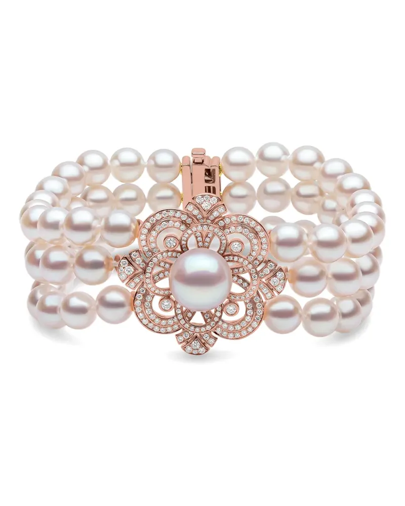 YOKO London Classic Armband mit Akoya-Perlen und Diamanten - Rosa Rosa
