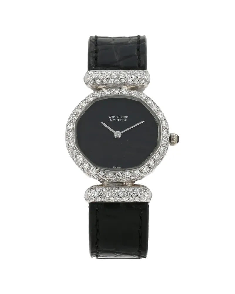 Van Cleef & Arpels 1970 pre-owned x Gérald Genta 24mm - Schwarz Schwarz