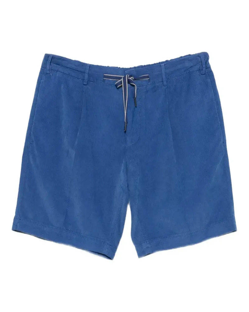 Biagio Santaniello pleated corduroy shorts - Blau Blau