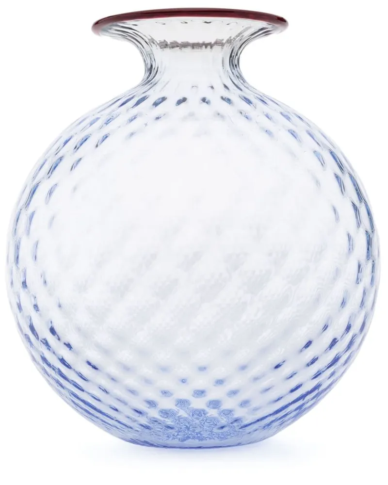 Venini Monofiori Balloton Vase aus Glas Blau