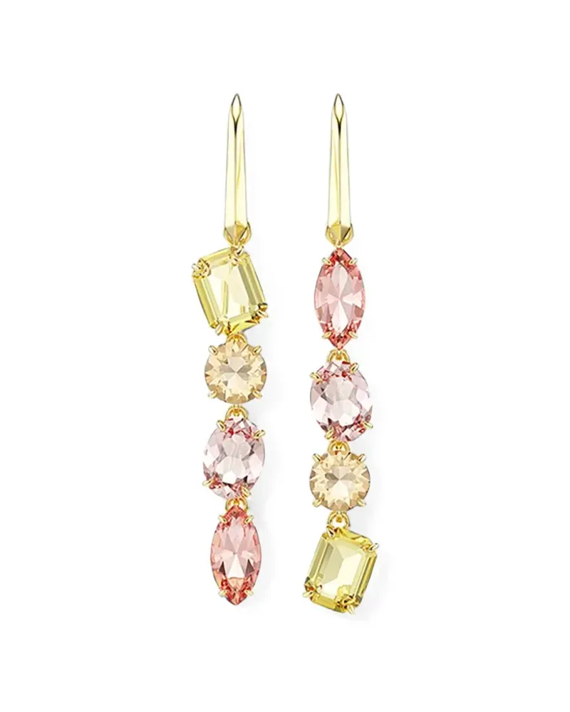 Swarovski crystal-embellished drop earrings - Gold Gold