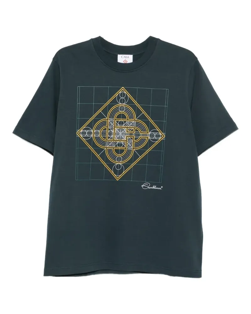 Casablanca Paris T-Shirt mit grafischem Print - Blau Blau