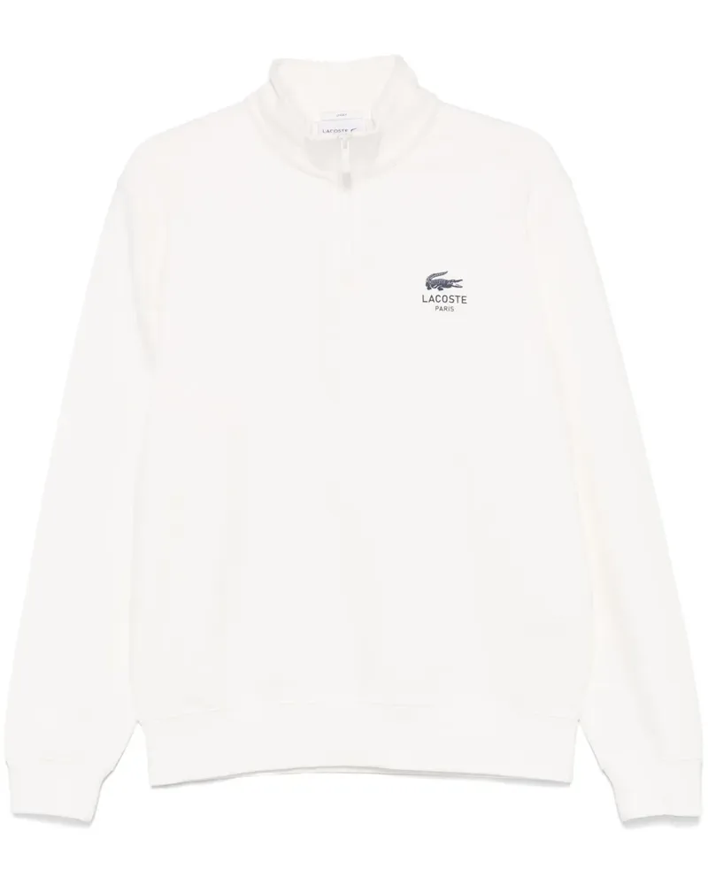 Lacoste Sweatshirt mit Stehkragen - Weiß Weiß