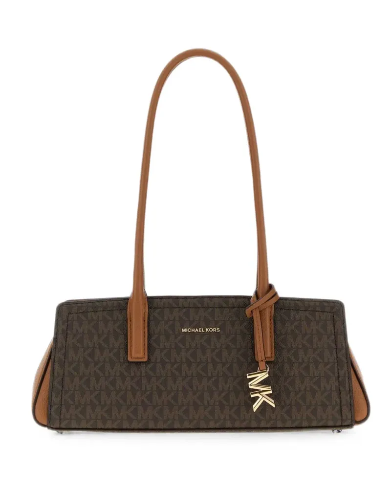 Michael Kors logo-print monogram shoulder bag - Braun Braun