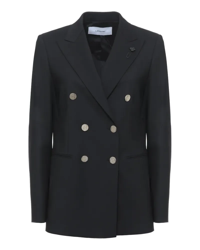 LARDINI double-breasted peak-lapel jacket - Schwarz Schwarz