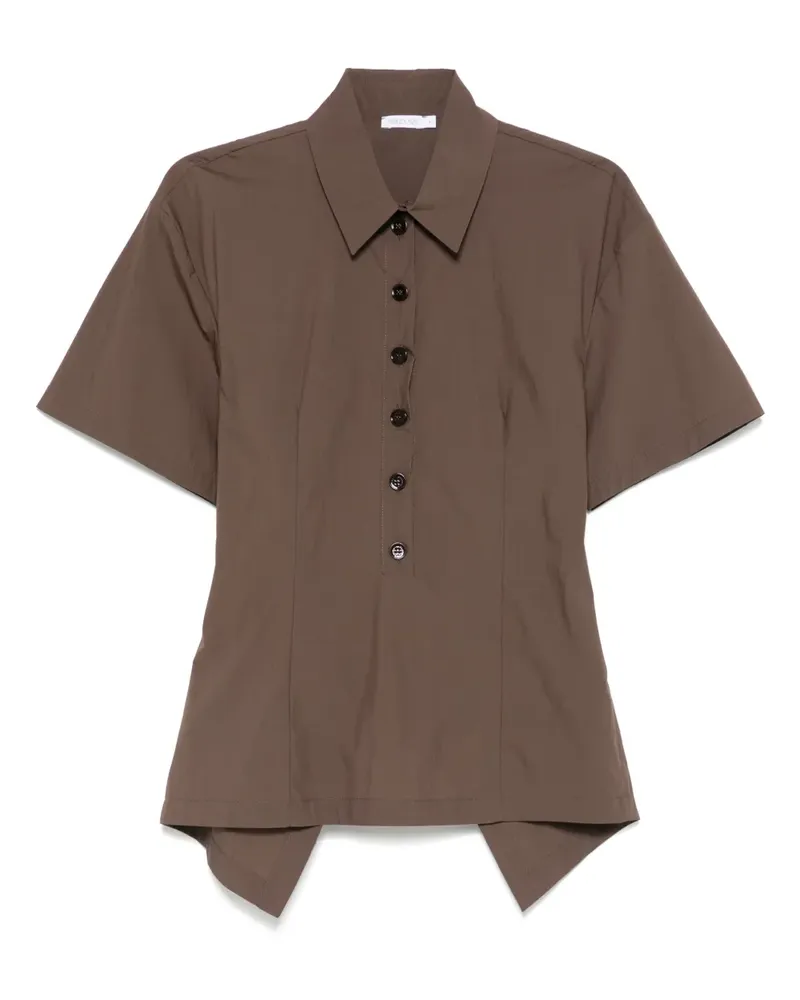 Patrizia Pepe Rückenfreies Poloshirt - Braun Braun