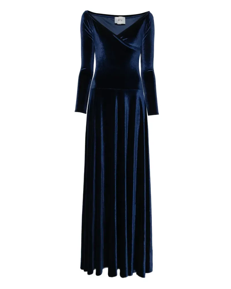 ATU Body Couture Abendkleid aus Samt - Blau Blau