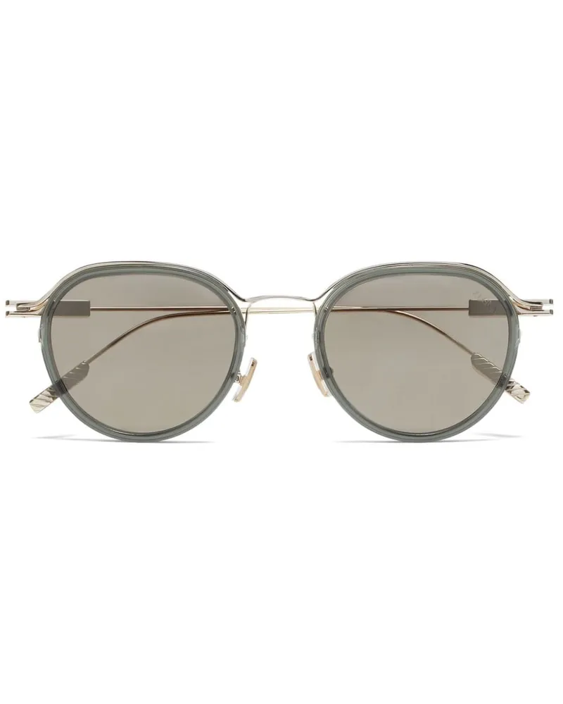 Ermenegildo Zegna Sonnenbrille mit rundem Gestell Gold