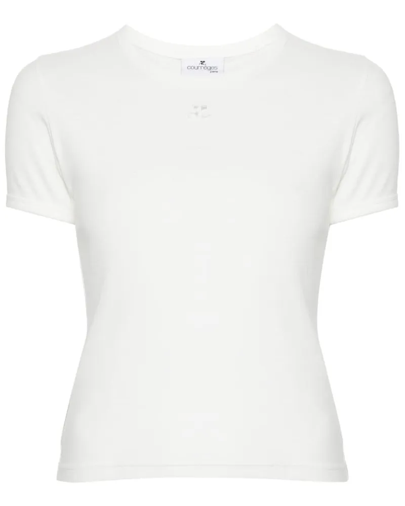 Courrèges Reedition Contrast T-Shirt - Weiß Weiß
