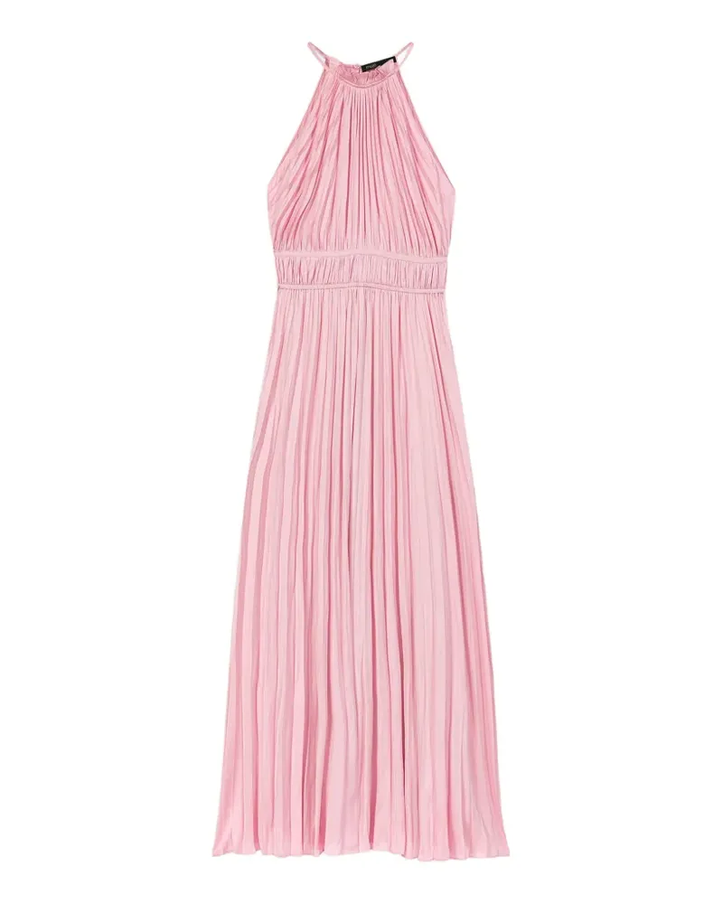 Maje Plissiertes Neckholder-Kleid - Rosa Rosa