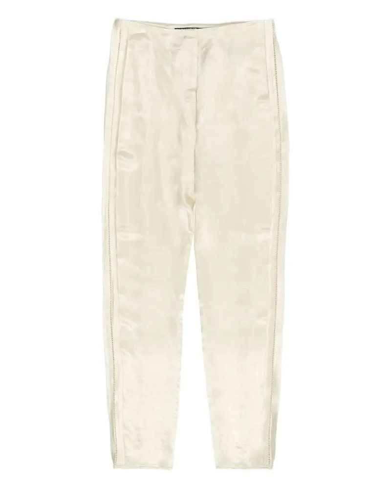 BIMBA Y LOLA satin side-stripes straight trousers - Nude Nude