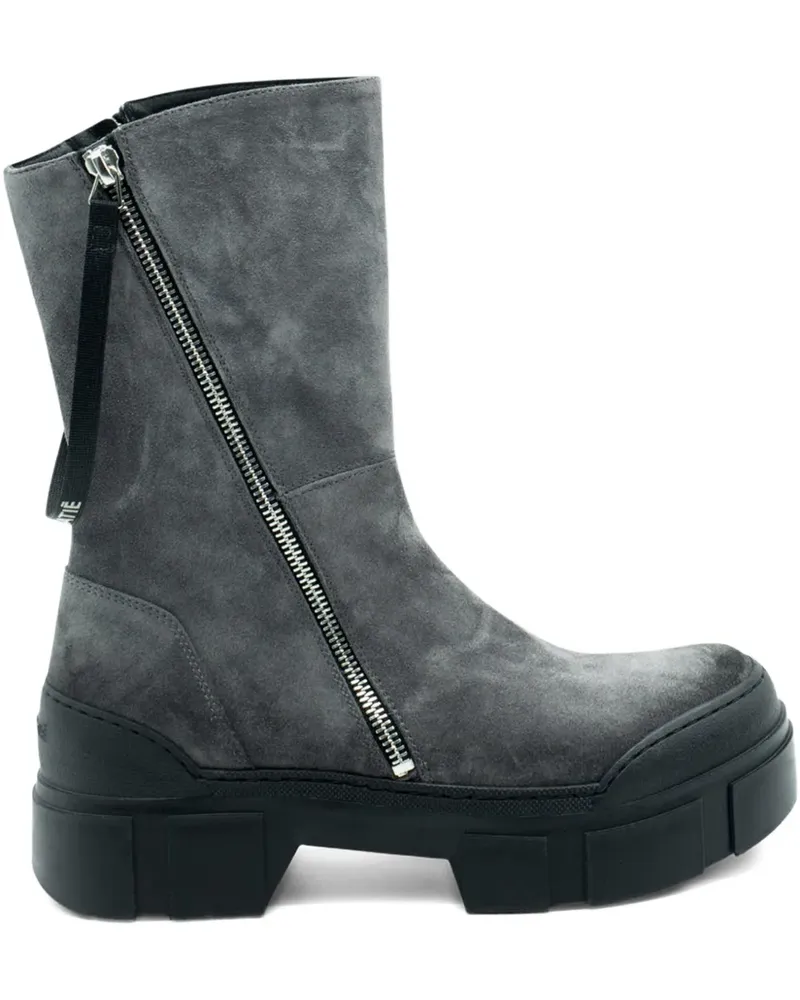 Vic Matié Roccia zip-up leather ankle boots - Grau Grau