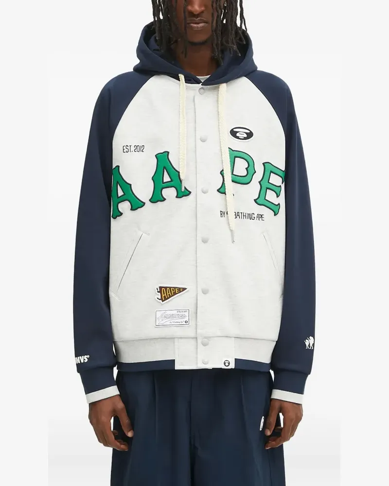 BAPE Main Zip Up Jacke - Grau Grau