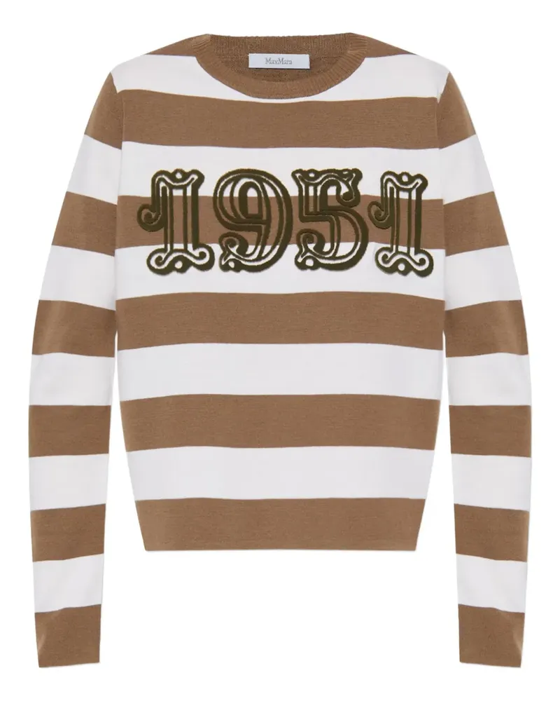 Max Mara Gestreifter Pullover - Braun Braun