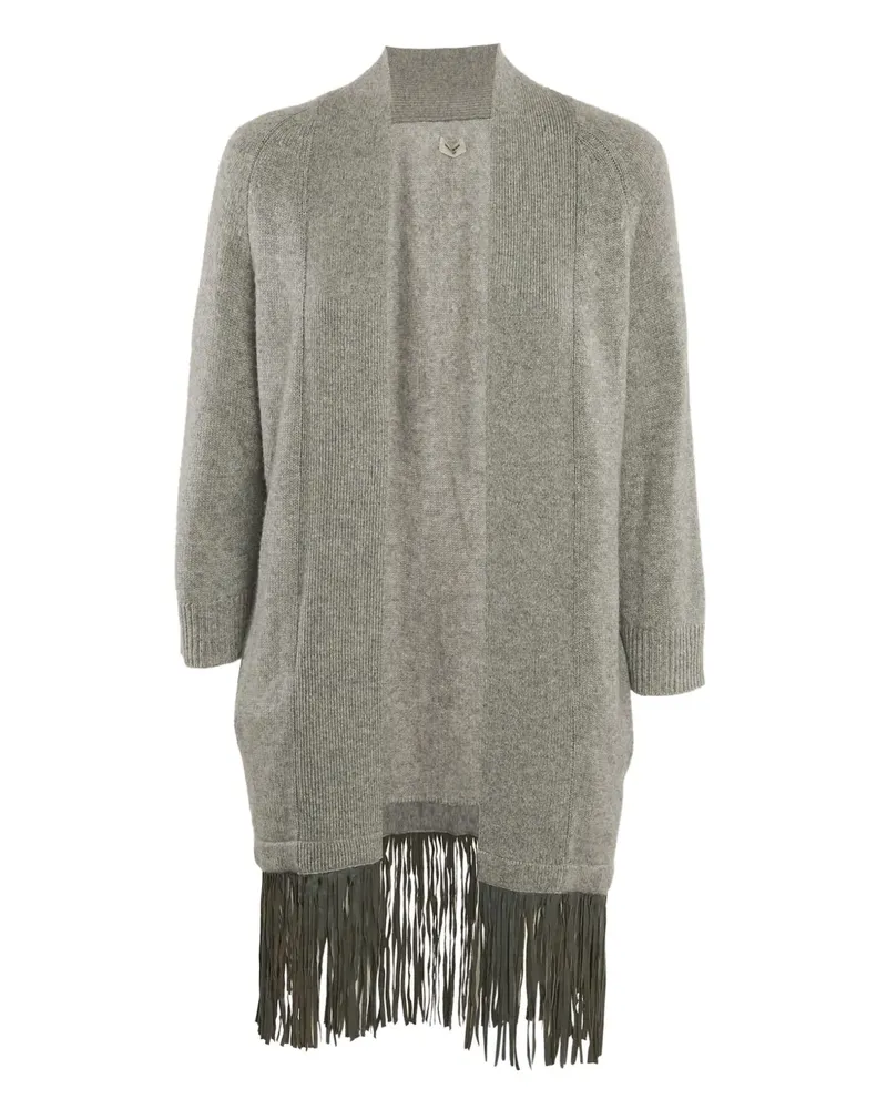 Zadig & Voltaire Kaschmircardigan mit Fransen - Grau Grau