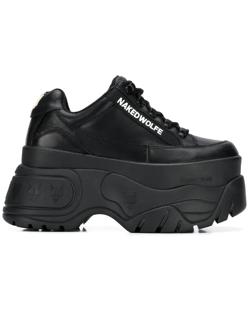 Naked Wolfe Sneakers mit Plateau - Schwarz Schwarz