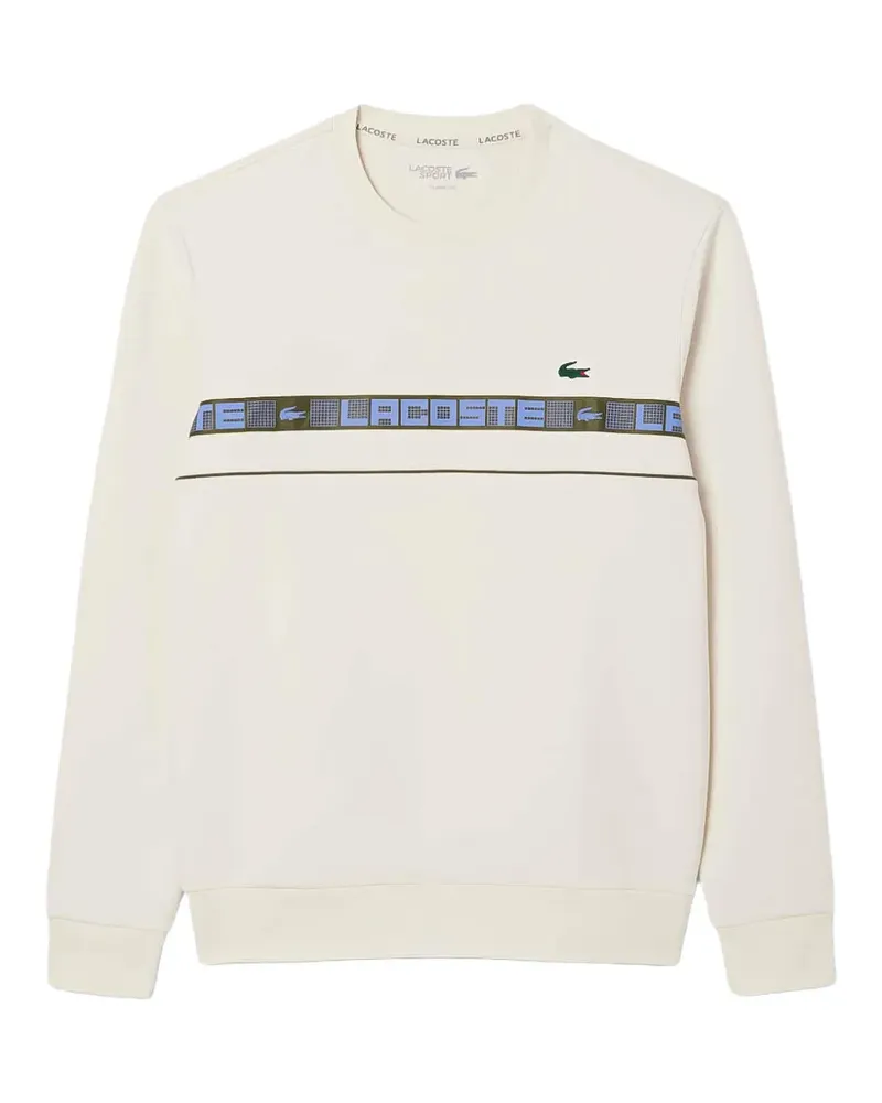 Lacoste logo-stripe sweatshirt - Nude Nude