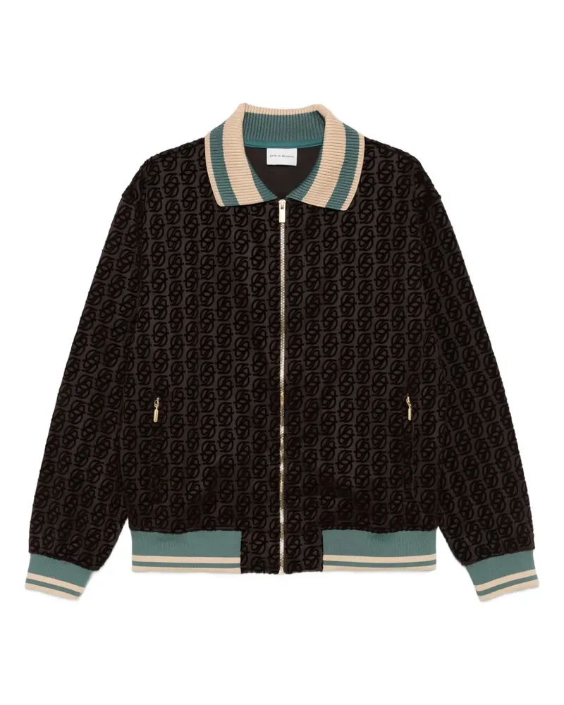 Drôle de Monsieur Sweatshirt mit Reißverschluss - Braun Braun