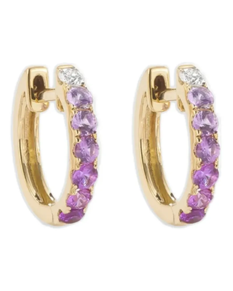 Robinson Pelham 14kt Gelbgoldcreolen mit Saphiren und Diamanten Gold