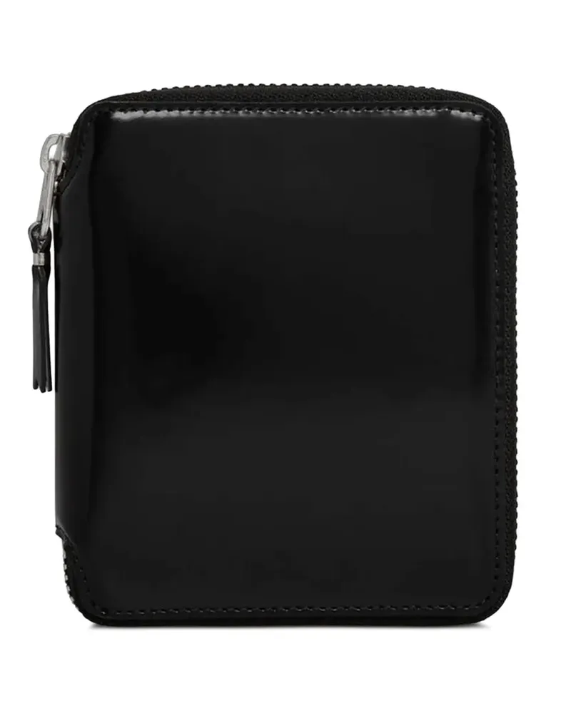 Comme des Garçons patent-finish zip-around wallet - Schwarz Schwarz