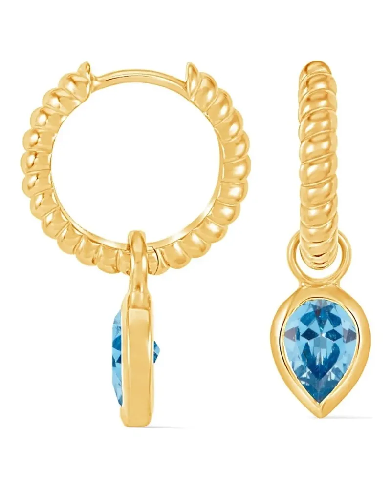 Dower & Hall Creolen im Twist-Design mit Anhänger - Gold Gold