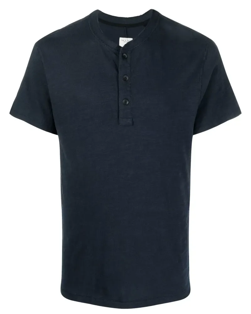 Rag & Bone T-Shirt mit V-Ausschnitt - Blau Blau