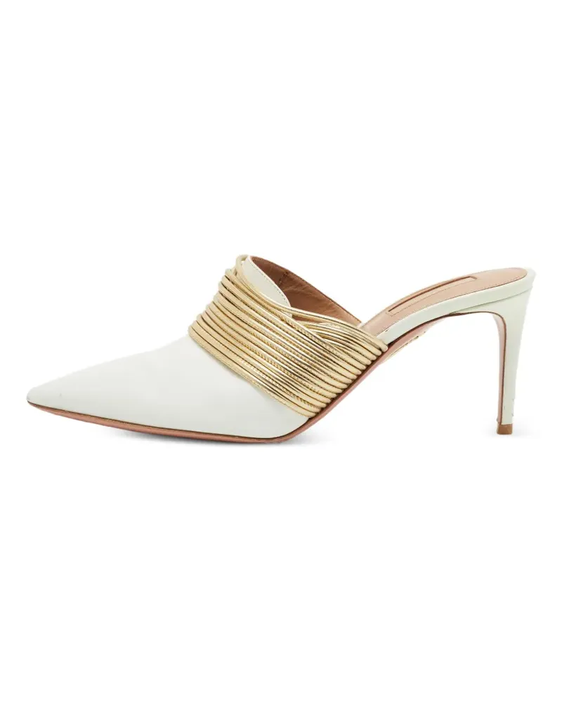 Aquazzura Rendez Vous Mules mit Kordel - Weiß Weiß