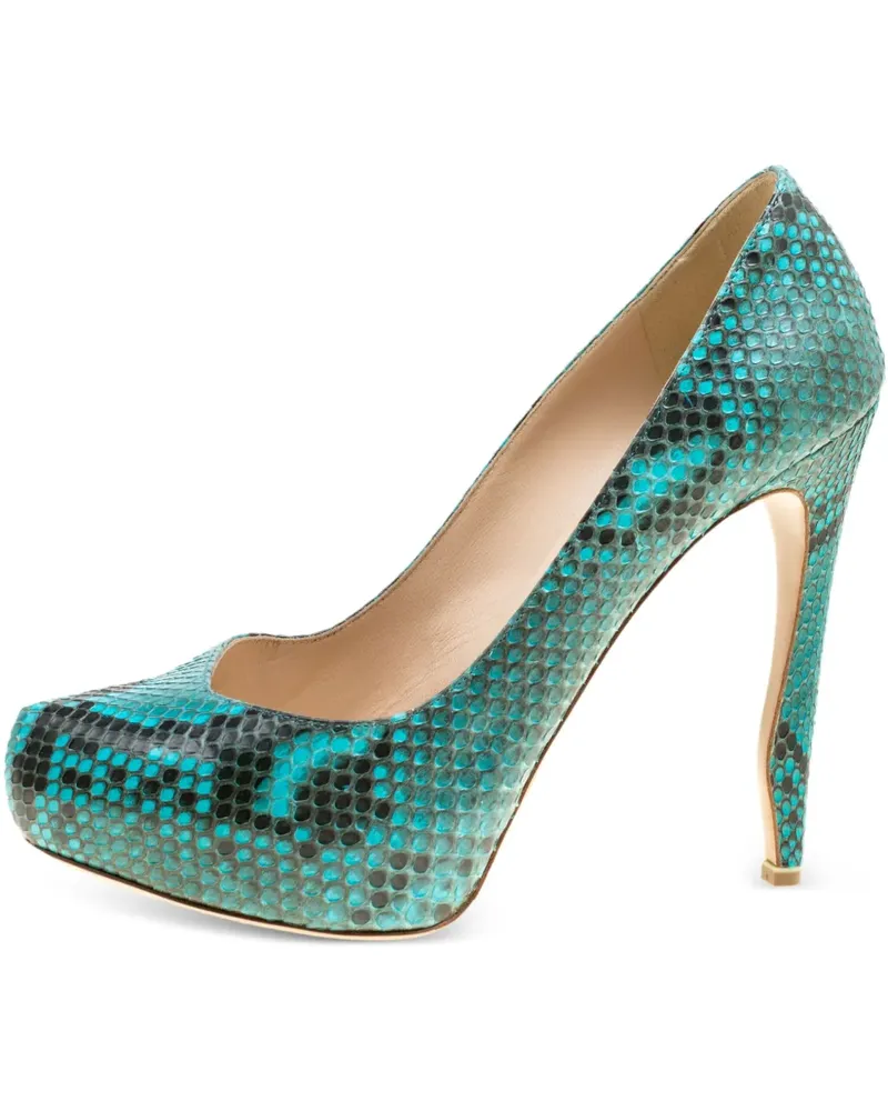 Nicholas Kirkwood 2016 Pumps aus Pythonleder - Grün Grün