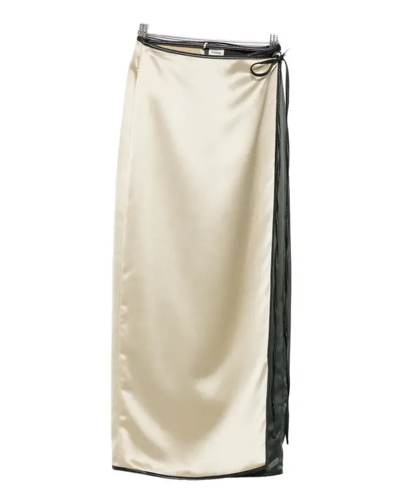 Nanushka Niamh two-tone wrap-design maxi skirt - Nude Nude