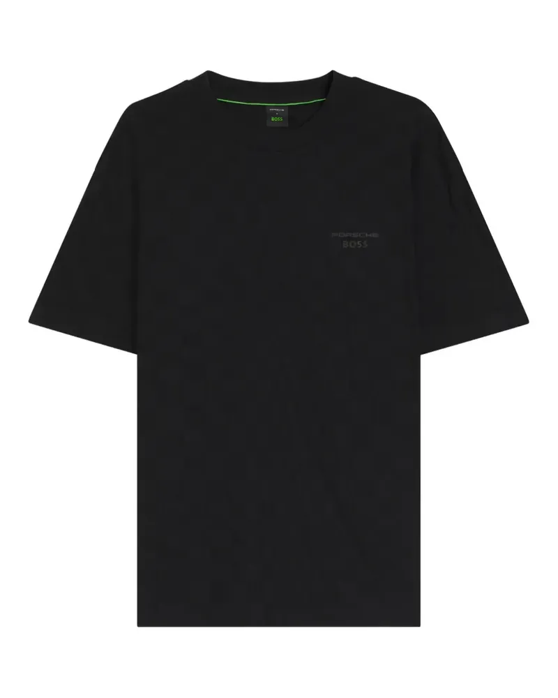 HUGO BOSS T-Shirt mit Logo-Prägung - Schwarz Schwarz