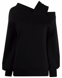 ATU Body Couture Asymmetrisches Sweatshirt Schwarz