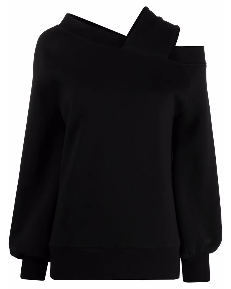 ATU Body Couture Asymmetrisches Sweatshirt Schwarz