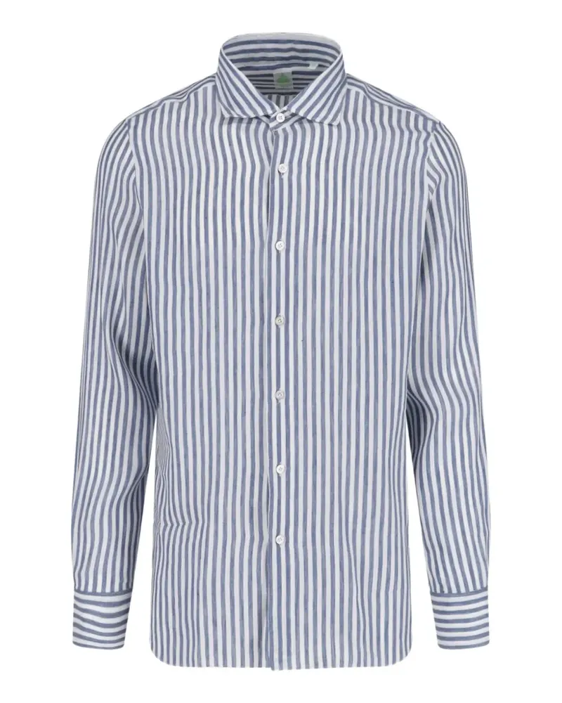 Finamore 1925 striped long-sleeve shirt - Blau Blau