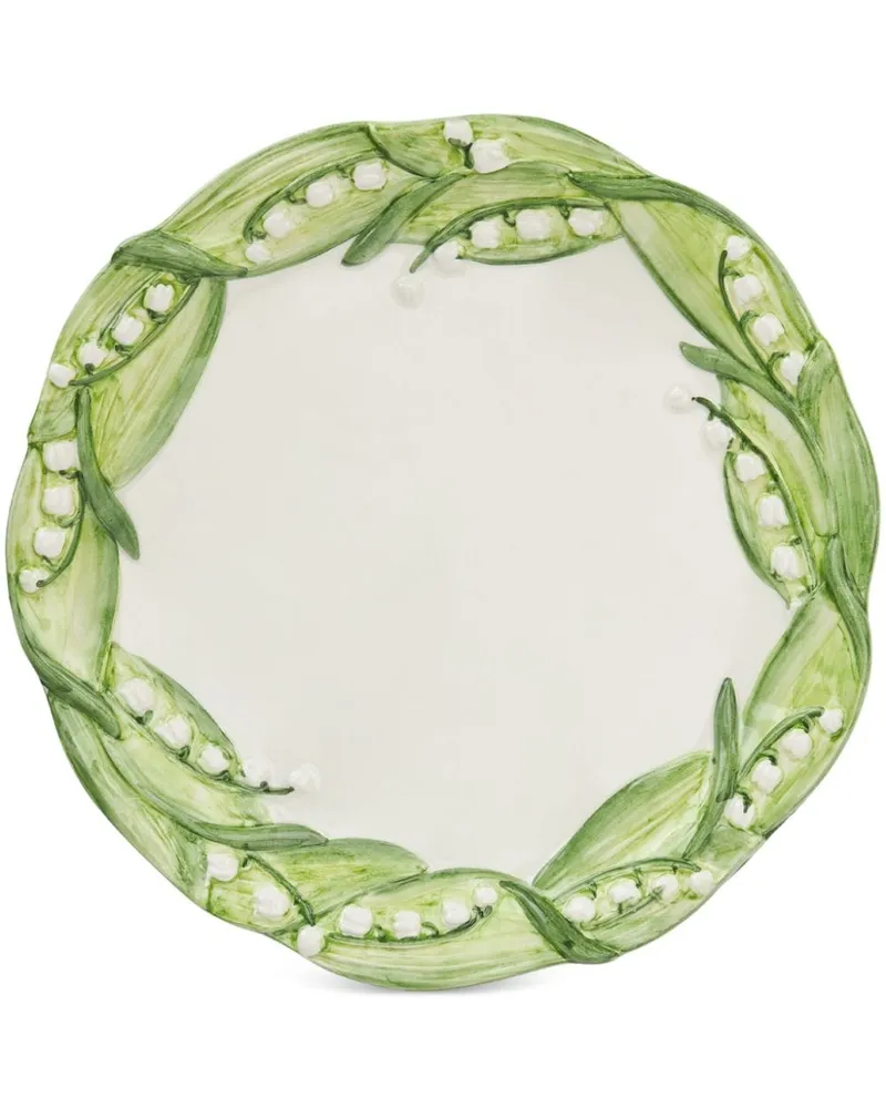 Les-Ottomans Lily of the Valley Dessertteller (21cm) - Weiß Weiß