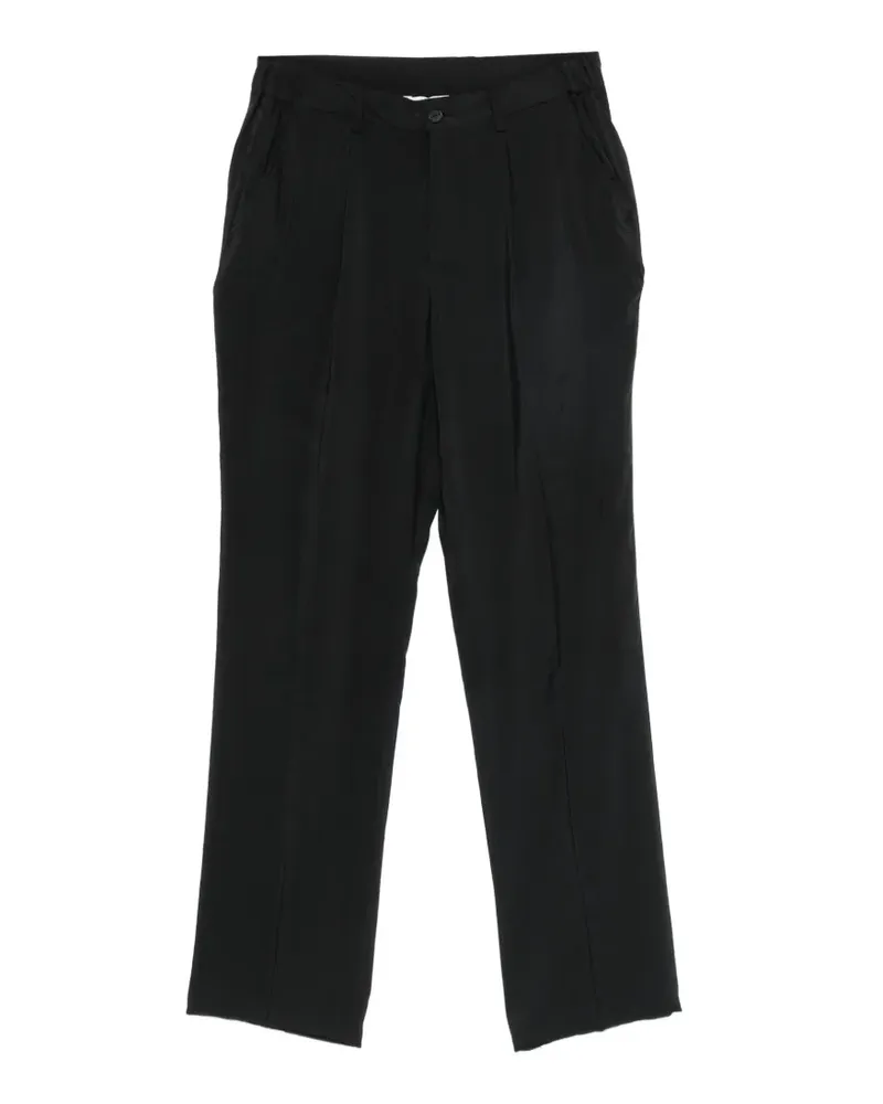 Hevò Straight-Leg-Hose mit Falten - Schwarz Schwarz