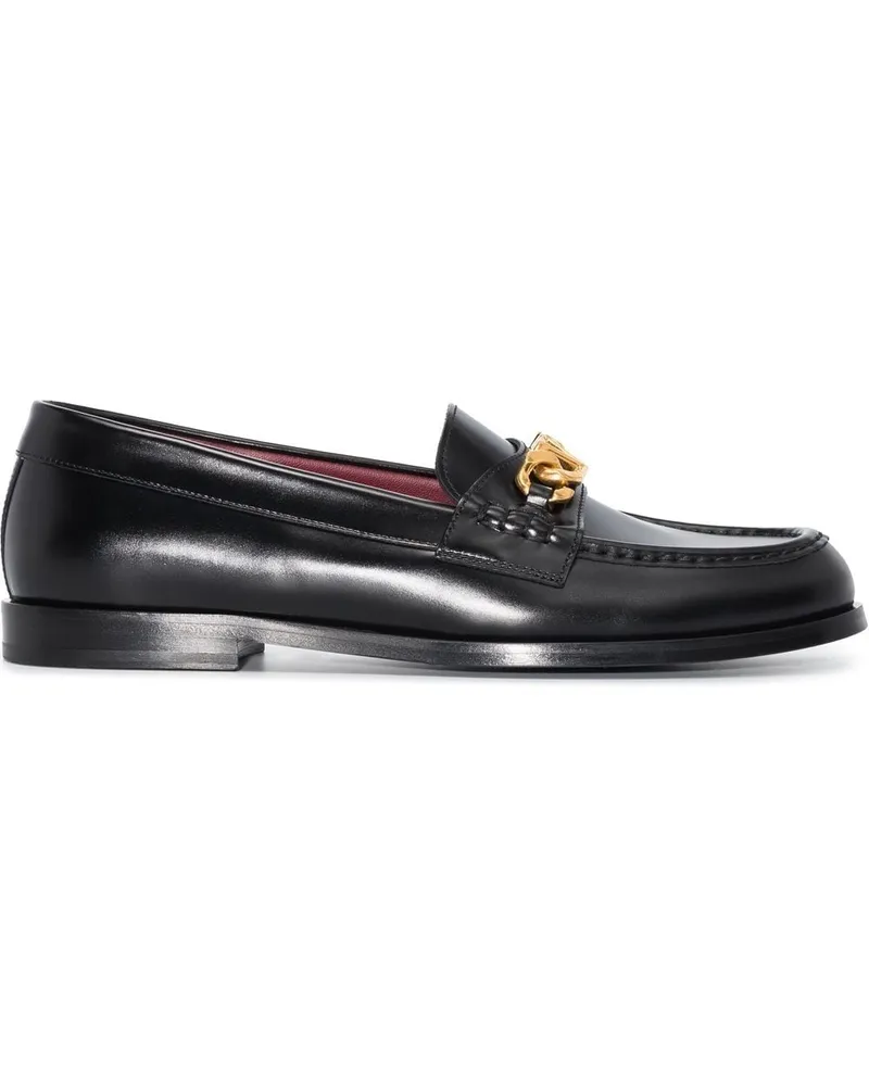 Valentino Garavani Chain Loafer mit VLogo - Schwarz Schwarz