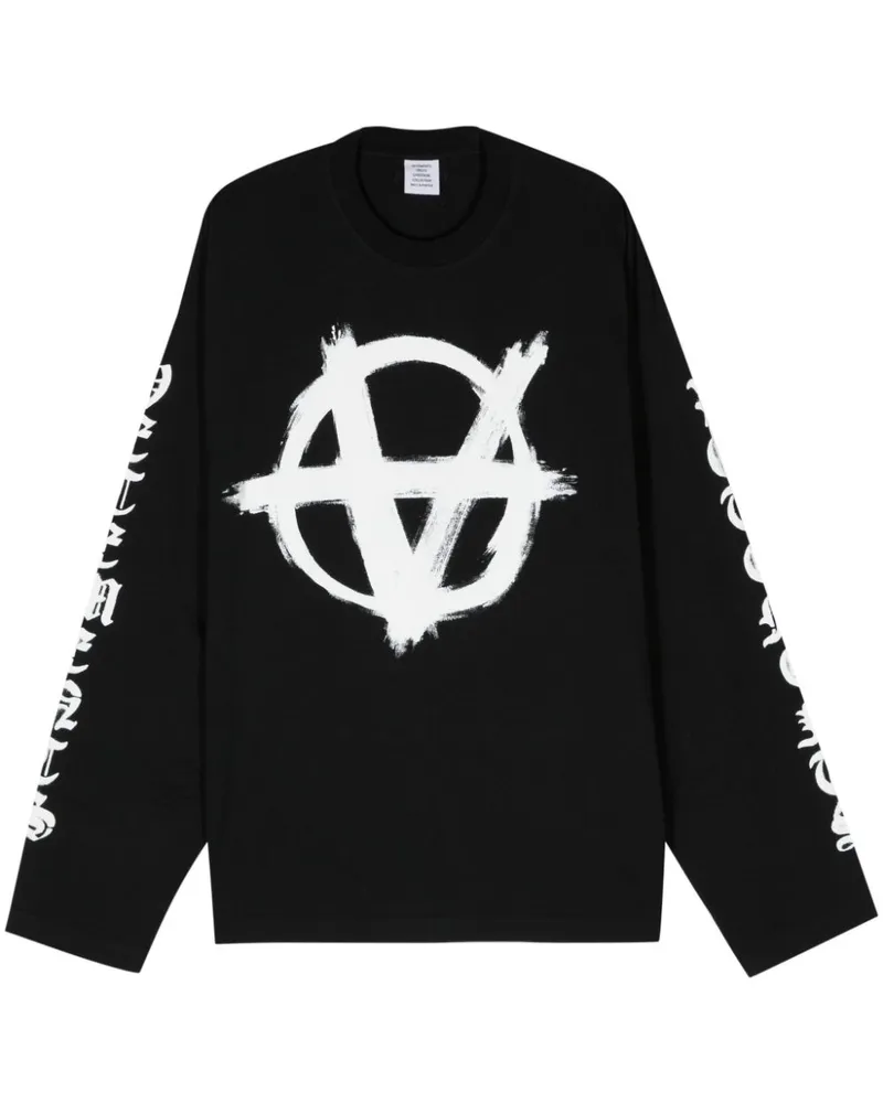 VETEMENTS Double Anarchy T-Shirt Schwarz