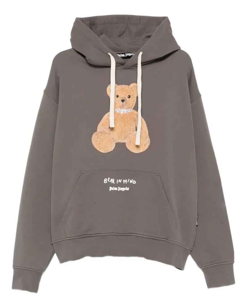 Palm Angels Hoodie mit Teddy-Print - Grau Grau