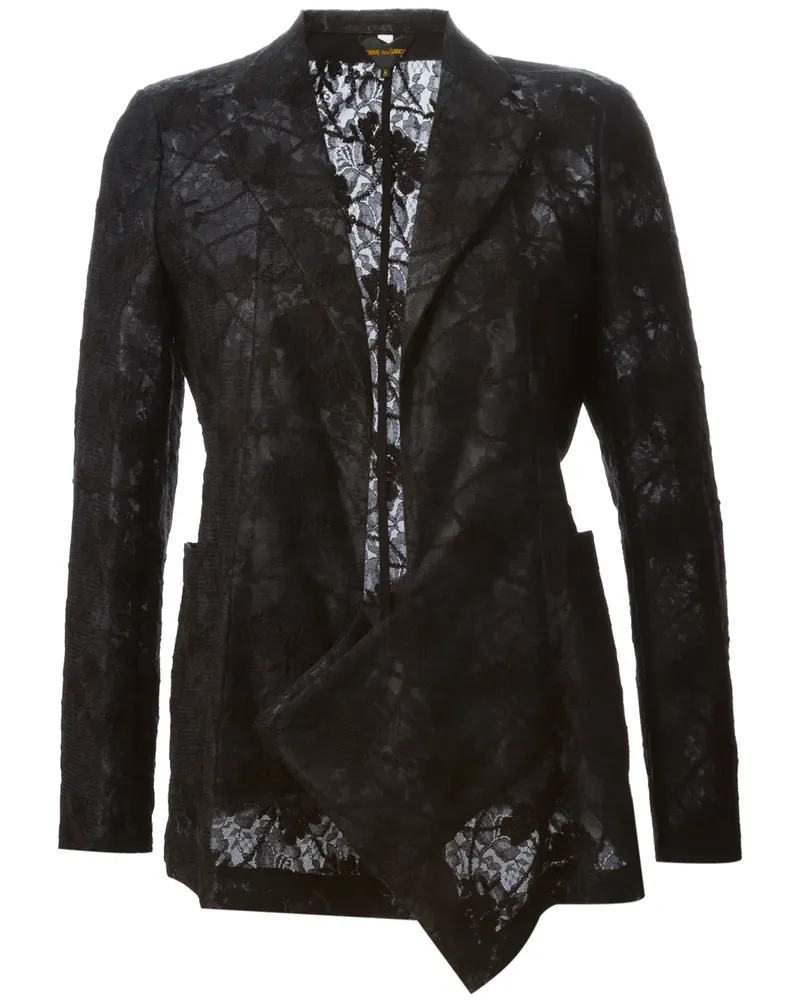 Comme des Garçons Jacke mit Spitzenstickerei - Schwarz Schwarz